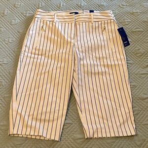 NWT, APT 9 Women’s Striped Bermuda Shorts, Size 10 Petite